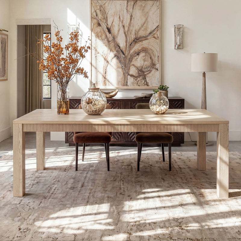 Wave Edge Solid Wood Dining Table
