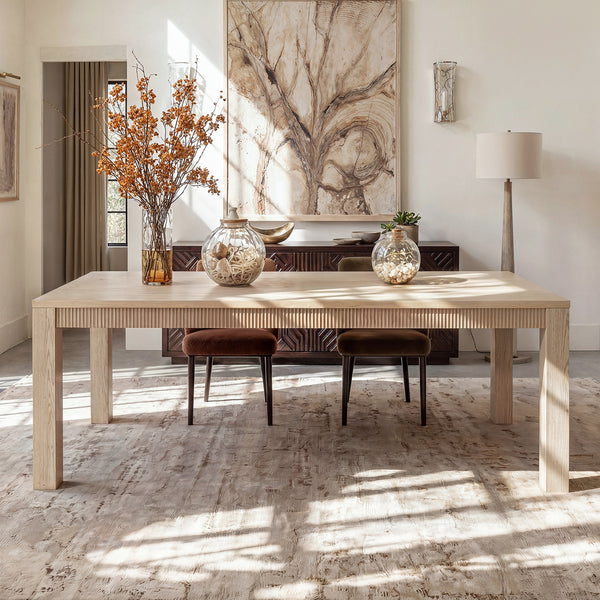 Wave Edge Solid Wood Dining Table