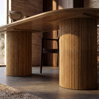 Solid Wood Round Pedestal Dining Table