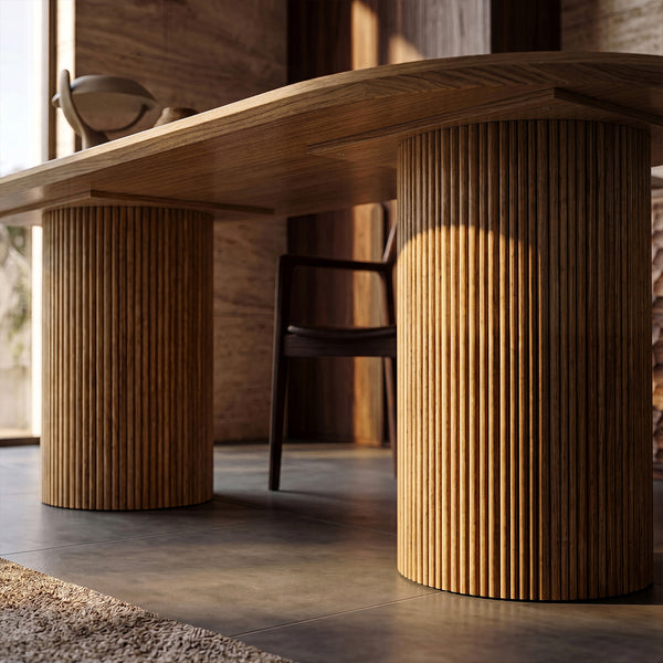Solid Wood Round Pedestal Dining Table