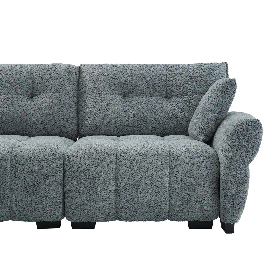 4-Piece Modern Upholstered L-Shape Sectional Sofa With Premium Fabric
