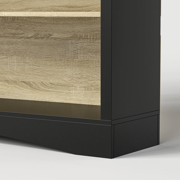 Bookcase and Display Cabinet with 5 Shelves and 3 Drawers