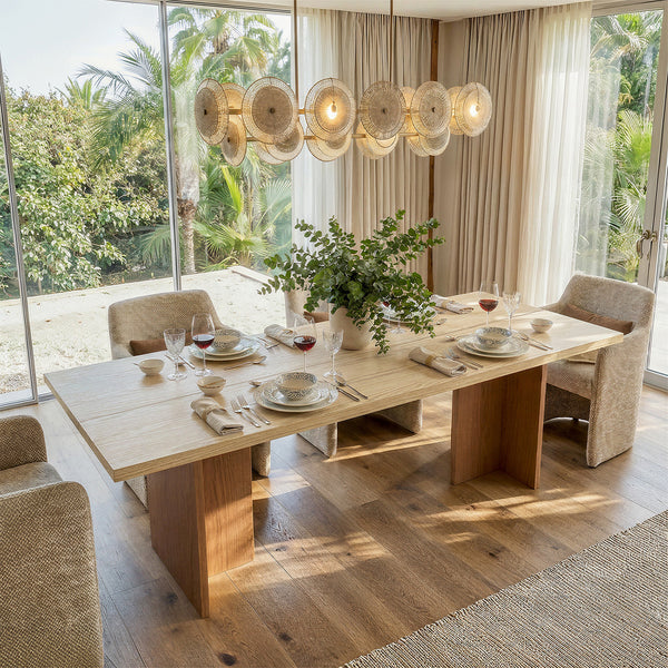 Two-Tone Solid Wood Dining Table