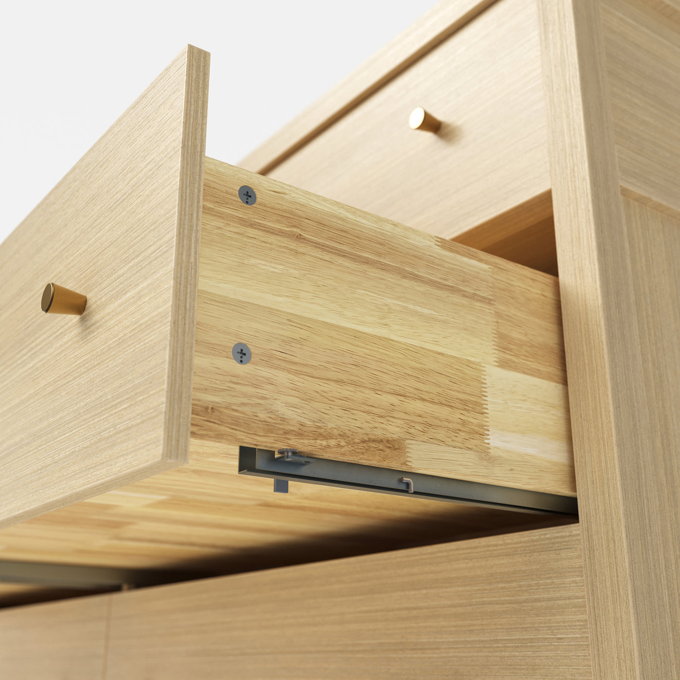 Storage Cabinet with Flip-Down Doors and 4 Drawers