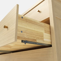 Storage Cabinet with Flip-Down Doors and 4 Drawers