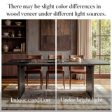 Dark Wood Dining Table with Split-Top Design