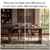 Dark Wood Dining Table with Split-Top Design