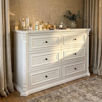 6-Drawer Modern Dresser with Fluted Details