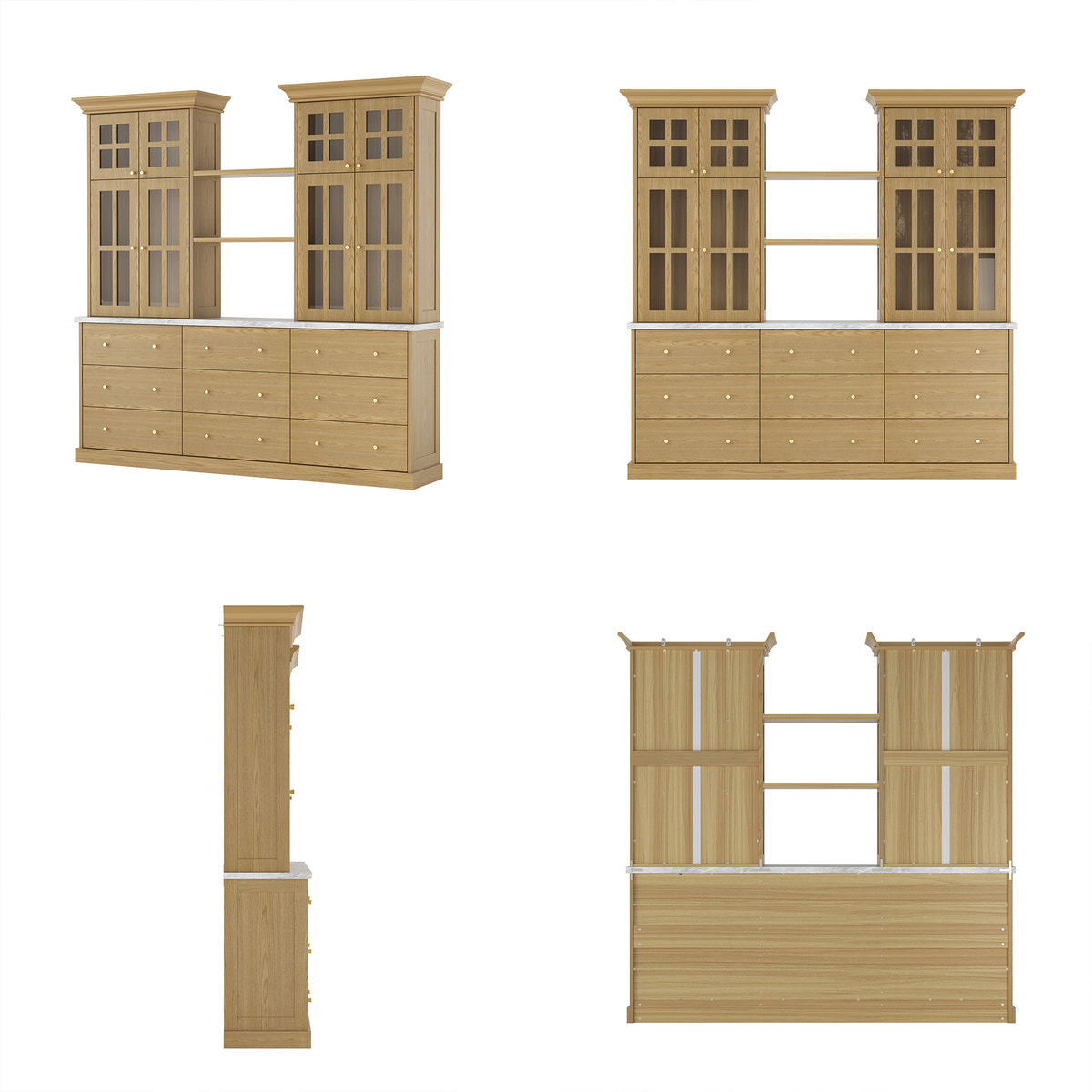 Grand Framed-Glass Storage Hutch