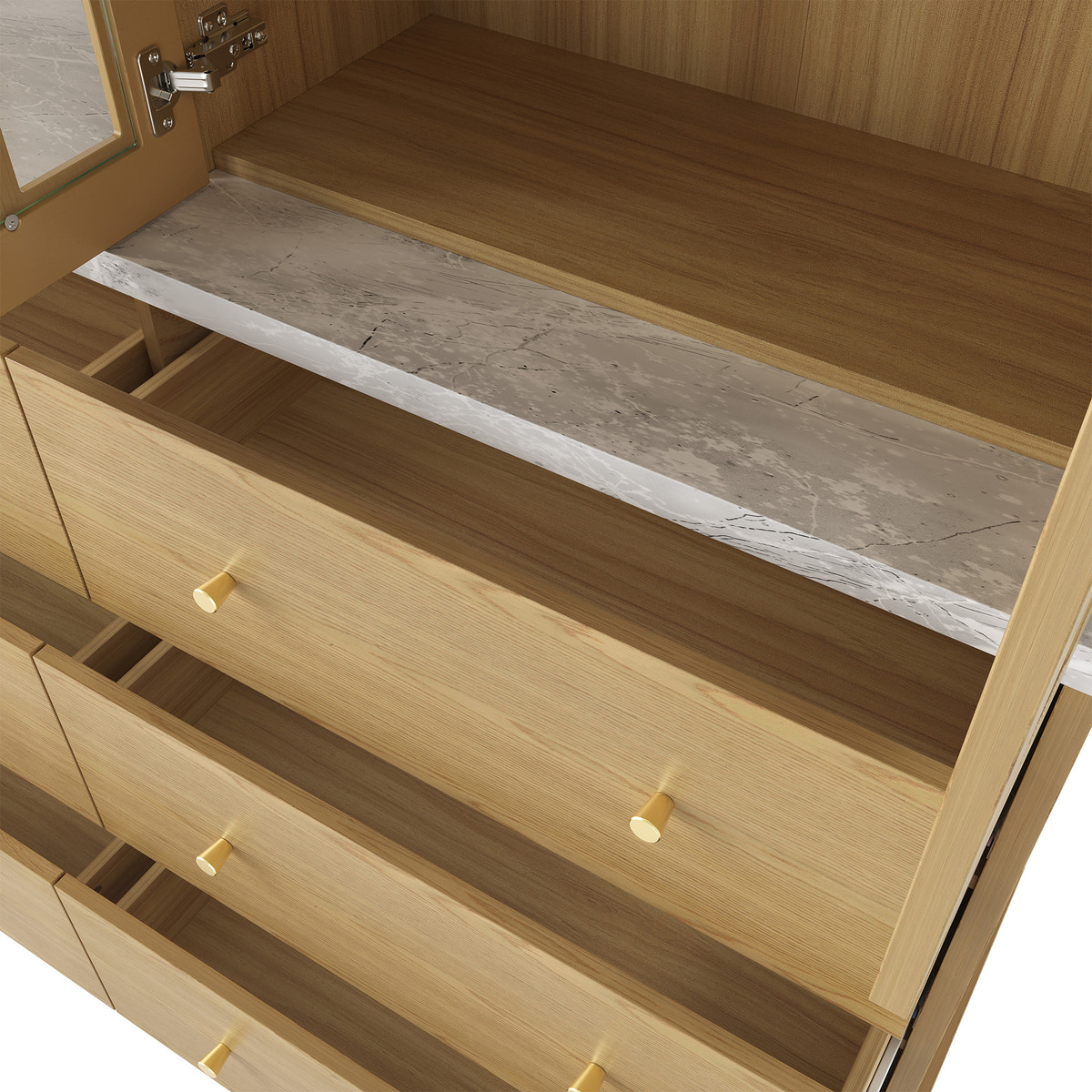 Grand Framed-Glass Storage Hutch