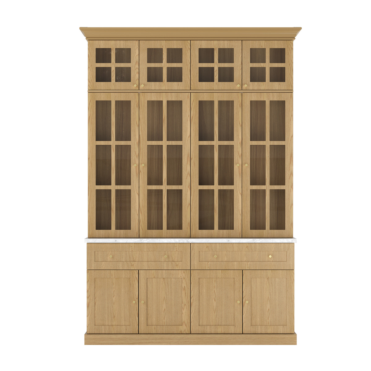 Grand Framed-Glass Library Cabinet
