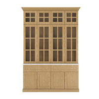 Grand Framed-Glass Library Cabinet