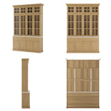 Grand Framed-Glass Library Cabinet