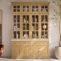 Grand Framed-Glass Library Cabinet