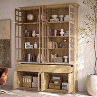 Grand Framed-Glass Library Cabinet