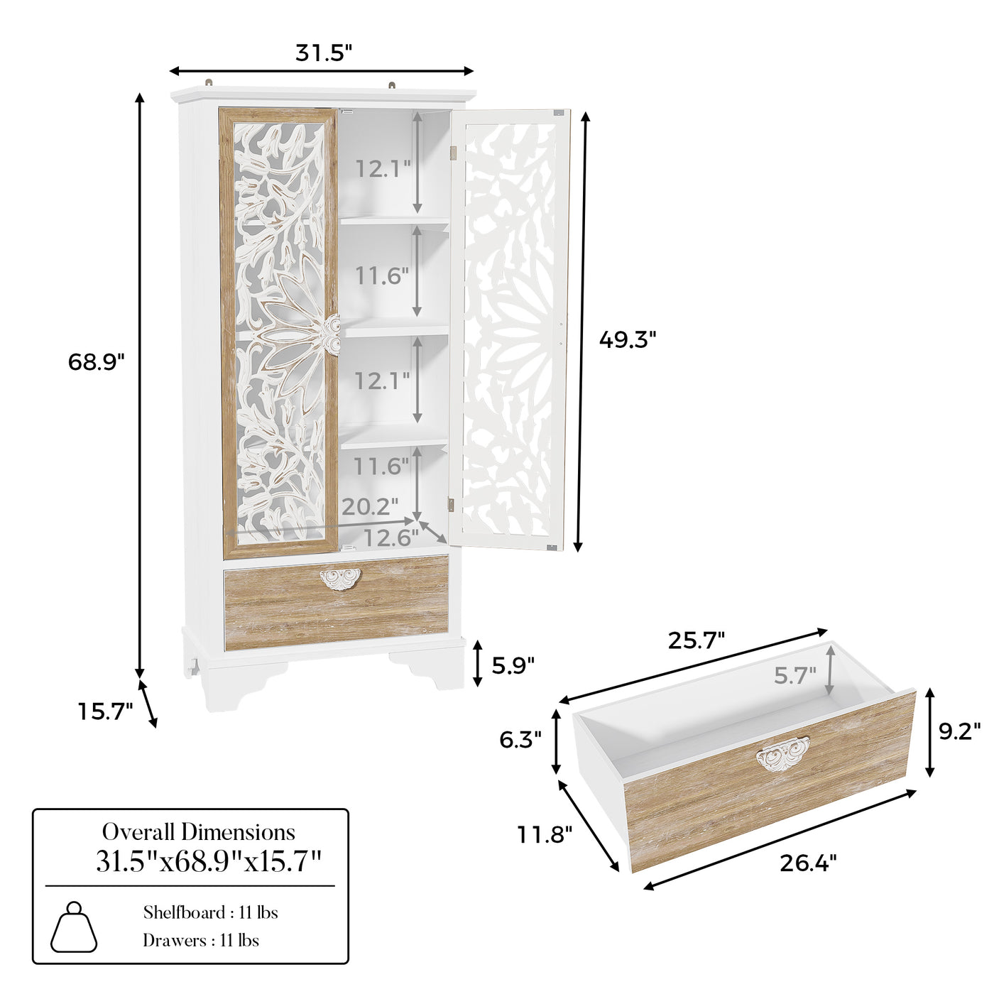 Relievo Lattice Cabinet