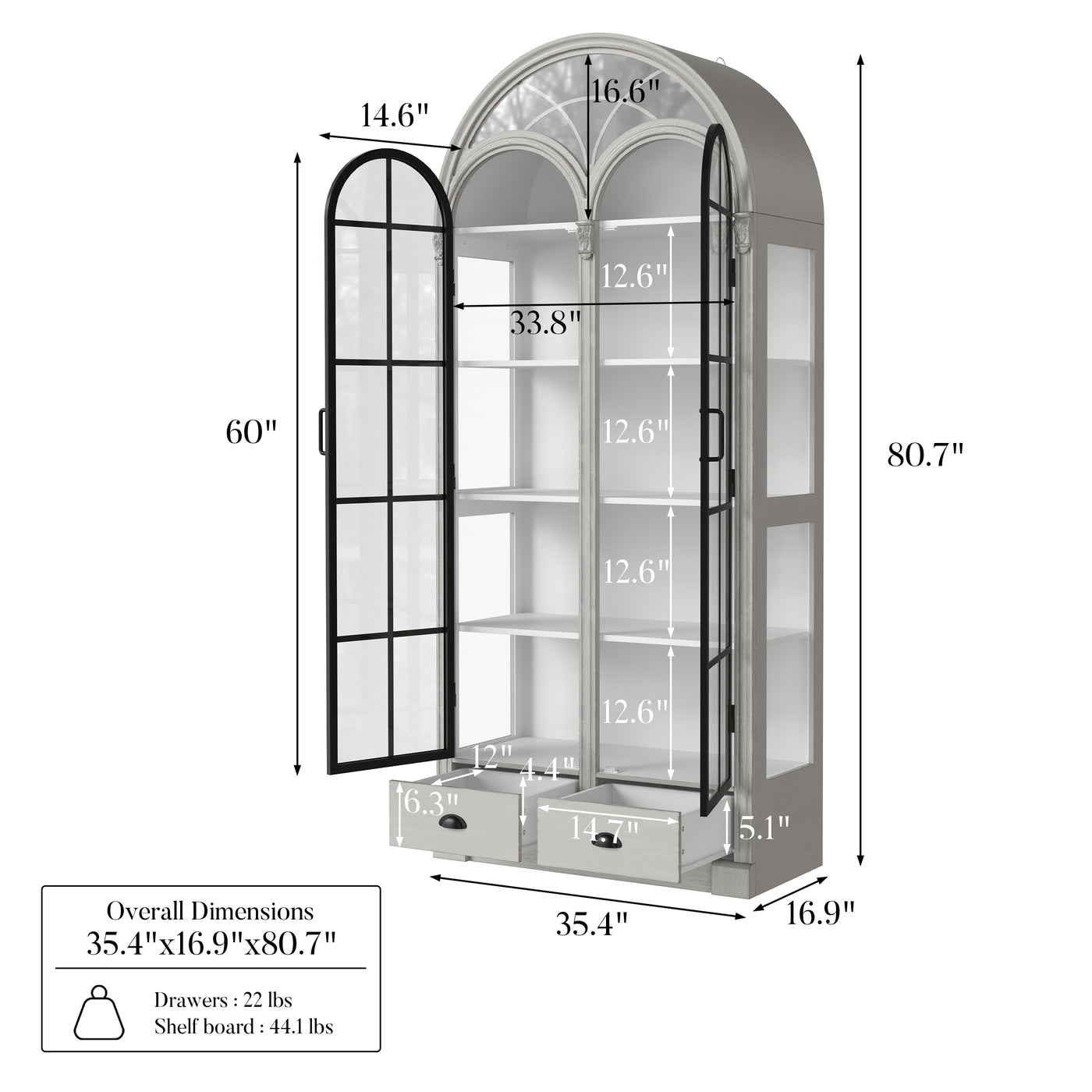 Relievo Gallery Glass Cabinet