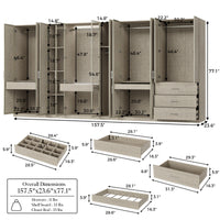 Tela Full Wall Wardrobe System