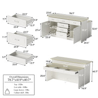 Modern Kitchen Island with Built-In Power Outlet and Dual-Level Tabletop
