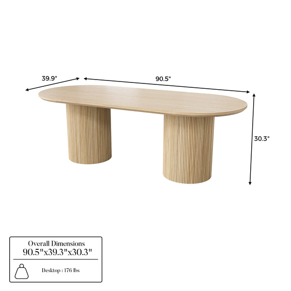 Solid Wood Round Pedestal Dining Table