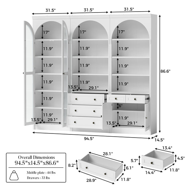 Relievo Grand Arched Storage Display Wall Unit