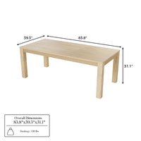 Wave Edge Solid Wood Dining Table