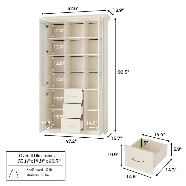 Arched Display Cabinet with Mixed Storage and Integrated Lighting