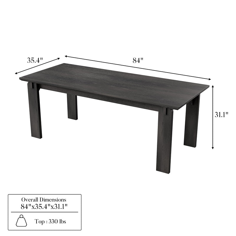 Black Walnut Solid Wood Dining Table