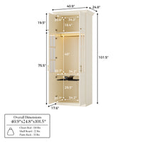 Vestia 4-Door Wardrobe Closet with Pants Rack