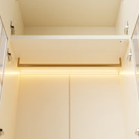 Vestia 4-Door Wardrobe Closet with Pants Rack
