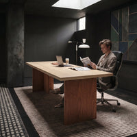 Two-Tone Solid Wood Desk