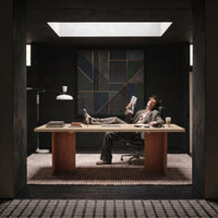 Two-Tone Solid Wood Desk