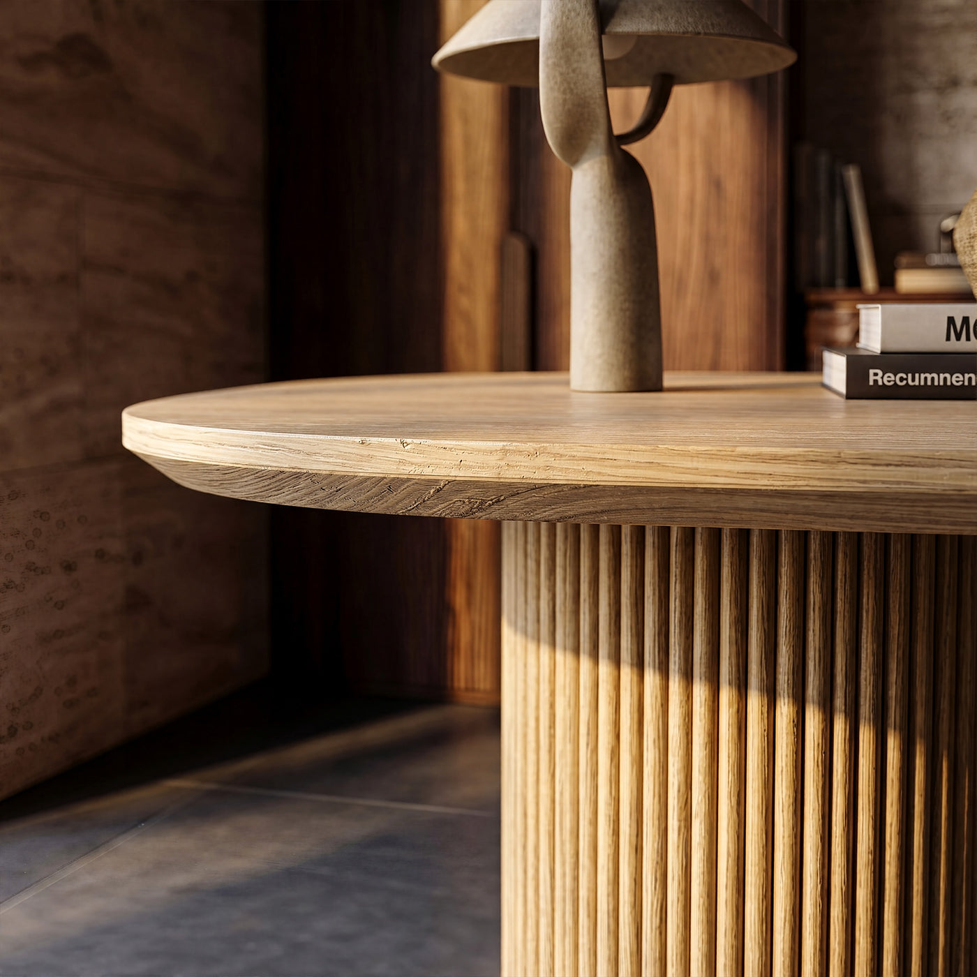 Solid Wood Round Pedestal Dining Table