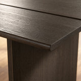 Dark Wood Dining Table with Split-Top Design