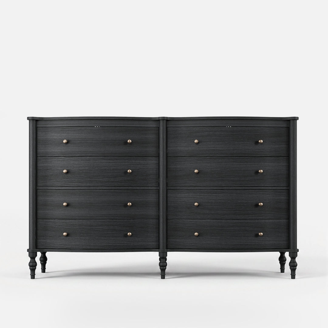 Curva 8-Drawer Double Dresser HOMSEE Curva 8-Drawer Double Dresser HOMSEE