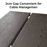 Dark Wood Dining Table with Split-Top Design