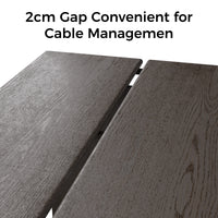 Dark Wood Dining Table with Split-Top Design
