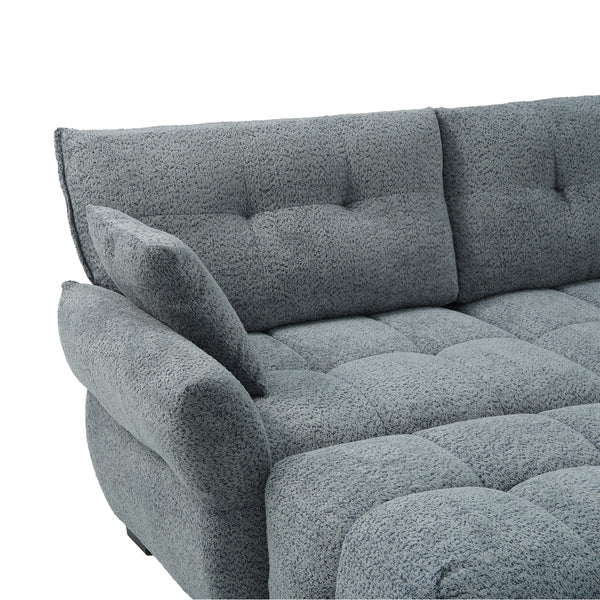 4-Piece Modern Upholstered L-Shape Sectional Sofa With Premium Fabric