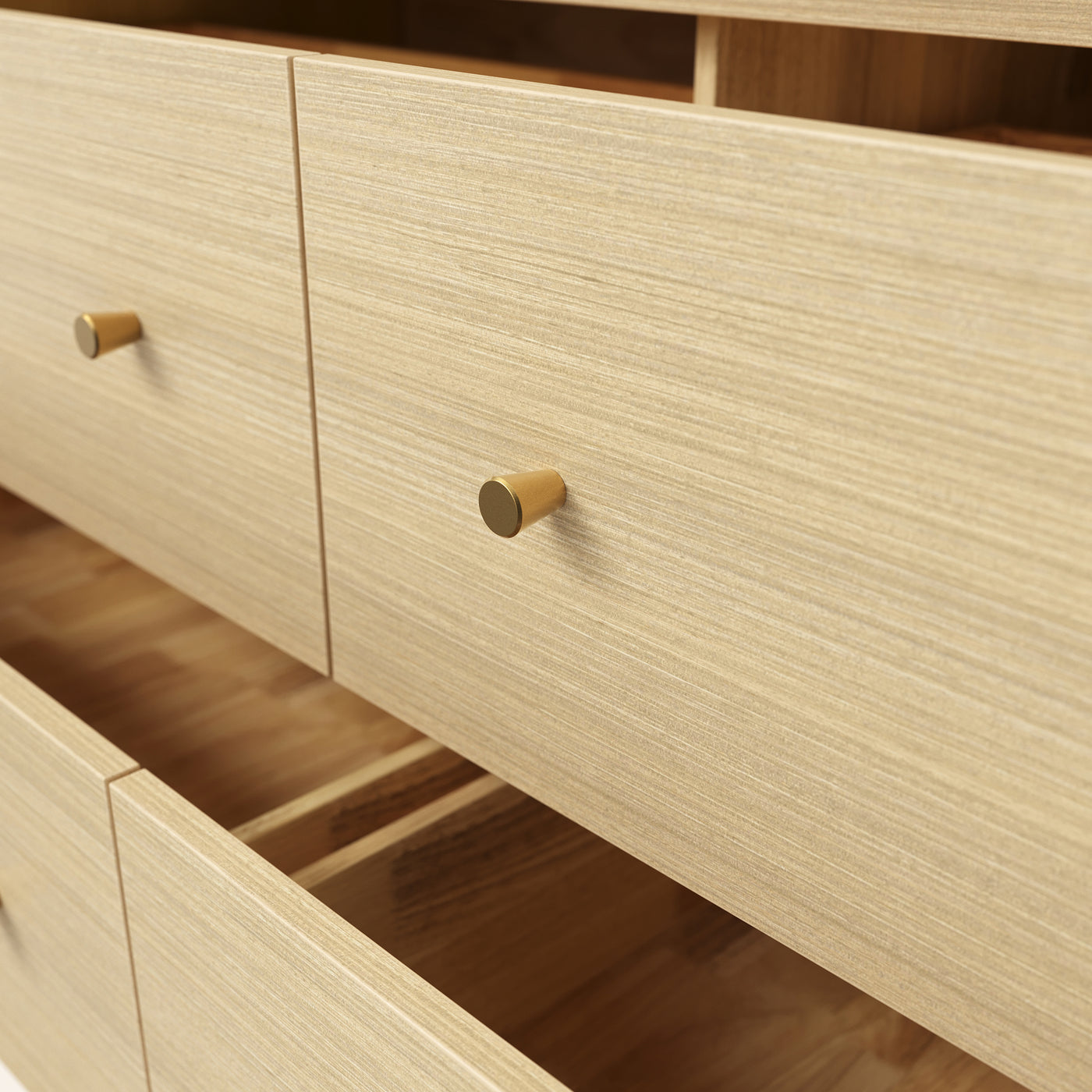 Storage Cabinet with Flip-Down Doors and 4 Drawers