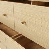 Storage Cabinet with Flip-Down Doors and 4 Drawers