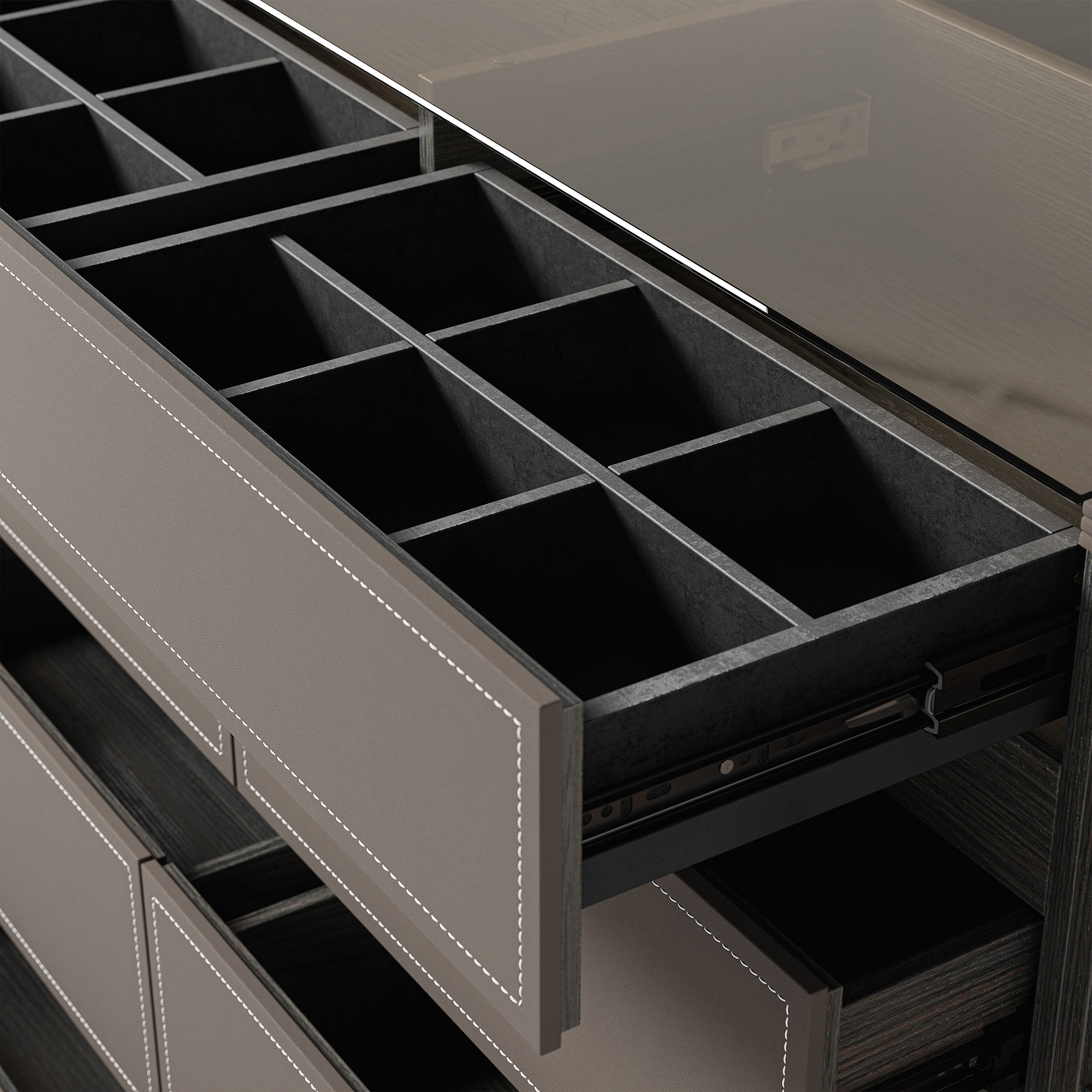 Pelle Jewelry Island with Drawers