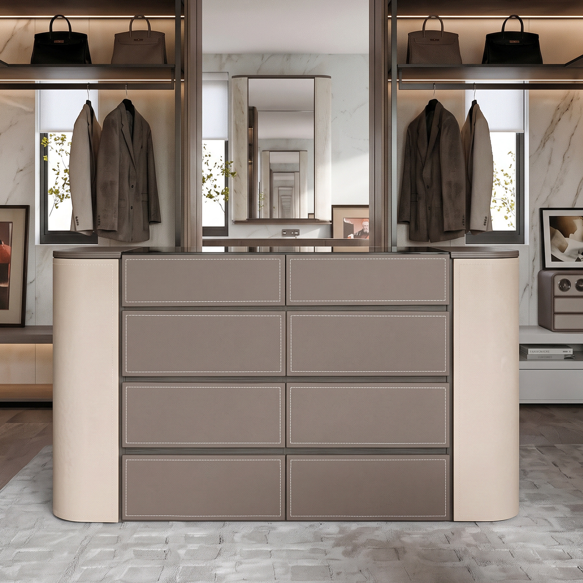 Pelle Jewelry Island with Drawers
