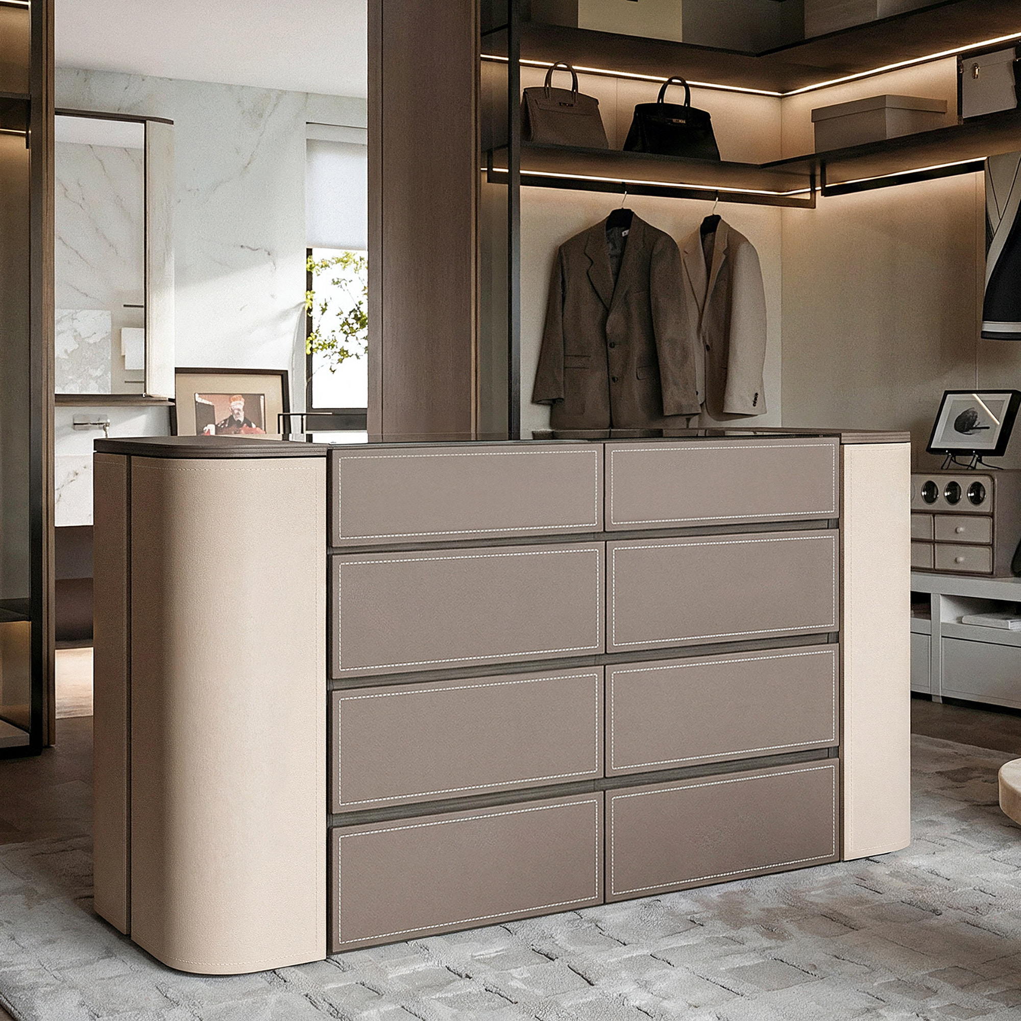 Pelle Jewelry Island with Drawers