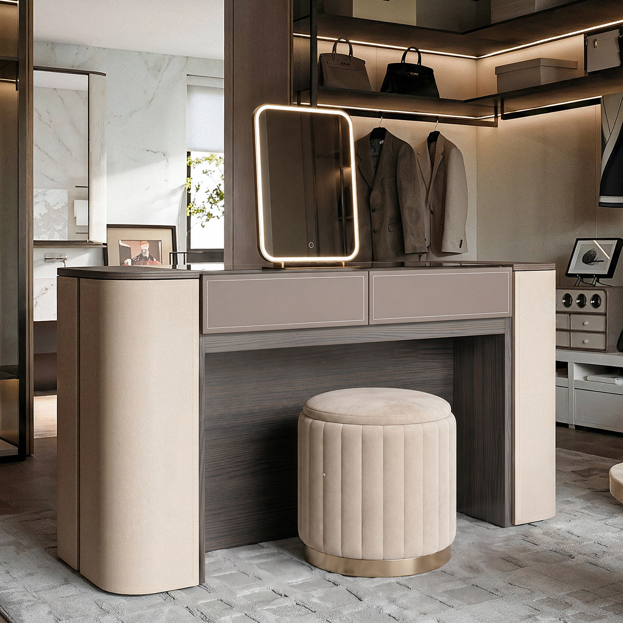 Pelle Jewelry Island with Drawers