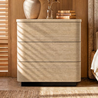 Orbis 3-Drawer Curved Dresser – Oak