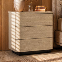Orbis 3-Drawer Curved Dresser – Oak