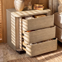Orbis 3-Drawer Curved Dresser – Oak