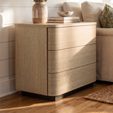 Orbis 3-Drawer Curved Dresser – Oak