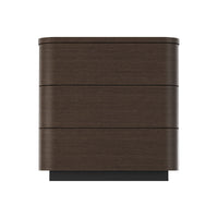 Orbis 3-Drawer Curved Dresser – Dark Walnut