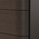 Orbis 3-Drawer Curved Dresser – Dark Walnut